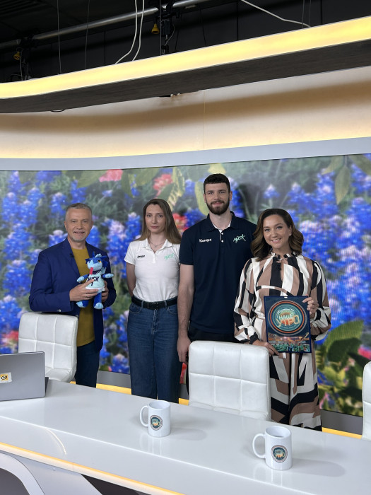 Даниил Коско и Екатерина Карпук в программе «Наше Утро»